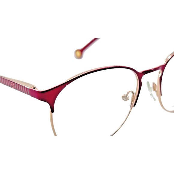 Carolina Herrera VHE136K Womens Eyeglass Frame Red Gold main image 7